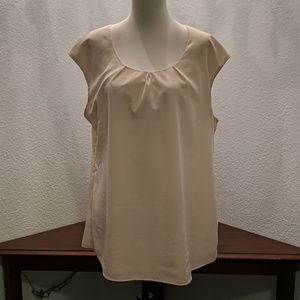 Cream capsleeve blouse